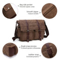 Canvas Travel Bag, Casual Outdoor Shoulder Bag Classic Messenger Bag For Work & Travel