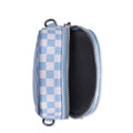 No Boundaries Women's Rounded Phone Crossbody Bag, Freshwater Blue Check